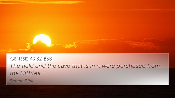 Genesis 49:32 BSB 4K Wallpaper - The field and the cave that is in it were - 4K Wallpaper Bible Verse