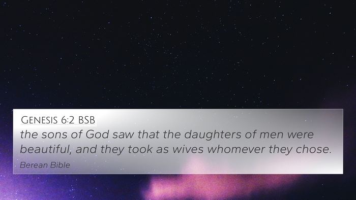 Genesis 6:2 BSB Bible Verse Image