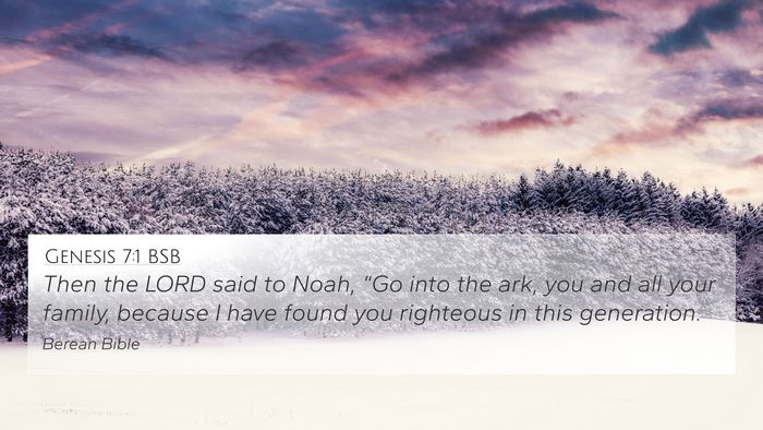 Genesis 7:1 BSB 4K Wallpaper - Then the LORD said to Noah, “Go into the ark, - 4K Wallpaper Bible Verse