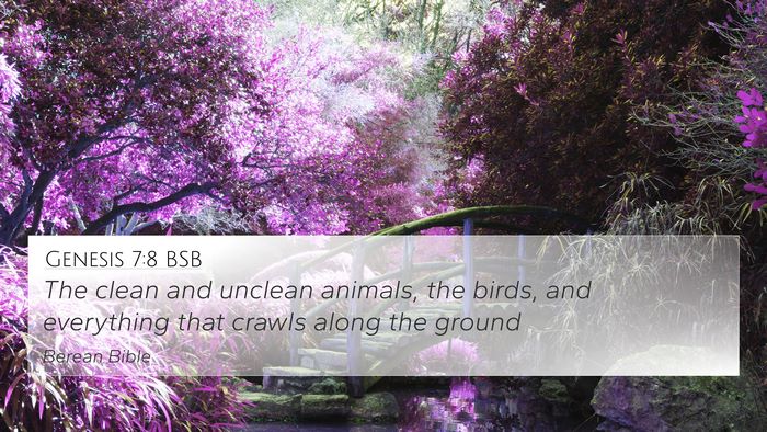Genesis 7:8 BSB Bible Verse Image
