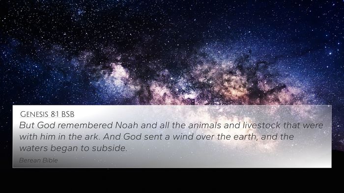 Genesis 8:1 BSB 4K Wallpaper - But God remembered Noah and all the animals and - 4K Wallpaper Bible Verse