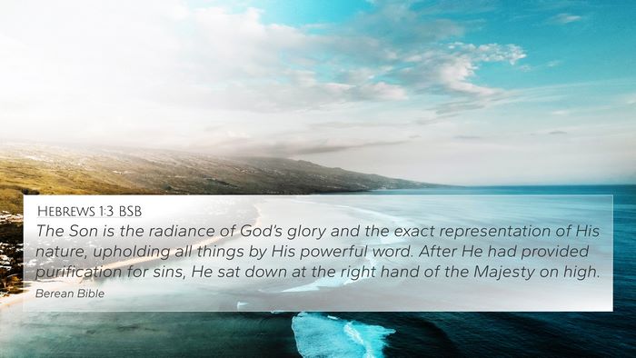 Hebrews 1:3 BSB Bible Verse Image
