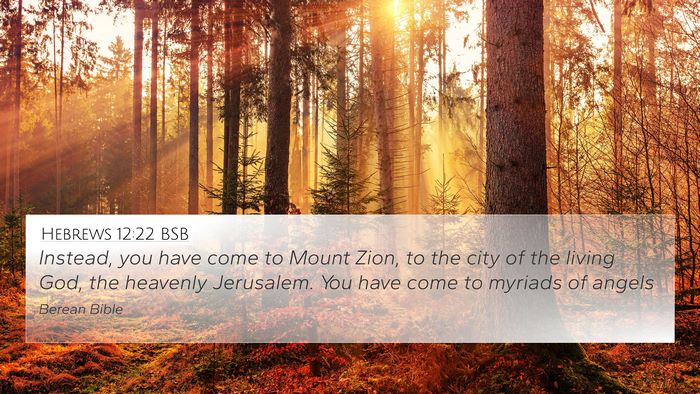 Hebrews 12:22 BSB Bible Verse Image