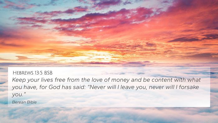 Hebrews 13:5 BSB Bible Verse Image