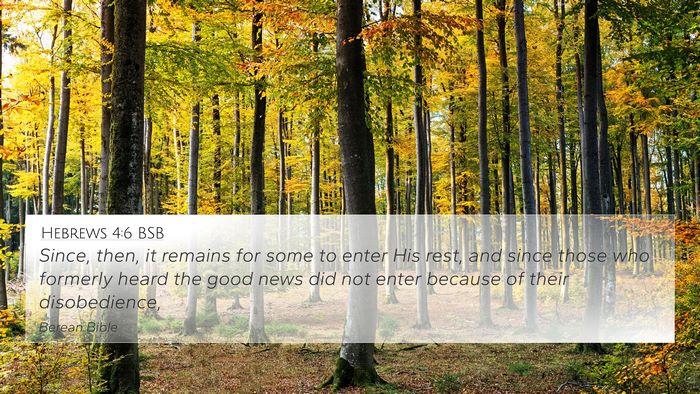 Hebrews 4:6 BSB Bible Verse Image