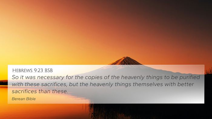 Hebrews 9:23 BSB Bible Verse Image
