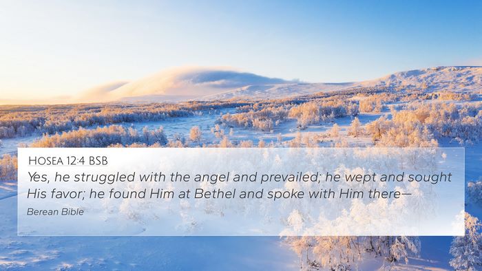 Hosea 12:4 BSB Bible Verse Image