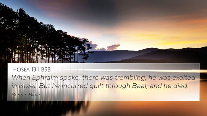 Hosea 13:1 BSB Bible Verse Image