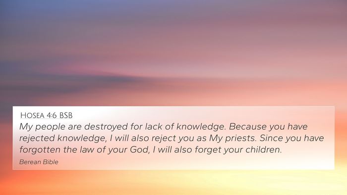Hosea 4:6 BSB Bible Verse Image