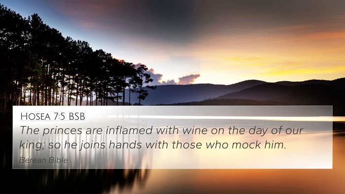 Hosea 7:5 BSB Bible Verse Image