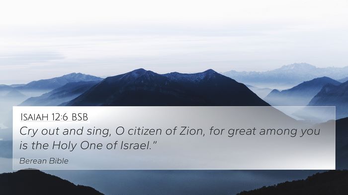 Isaiah 12:6 BSB Bible Verse Image