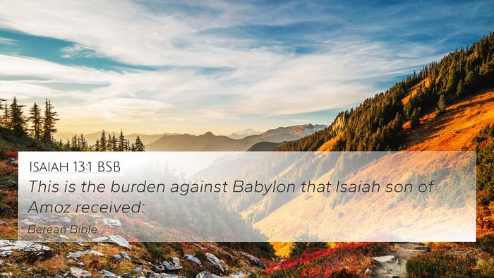 Isaiah 13:1 BSB Bible Verse Image