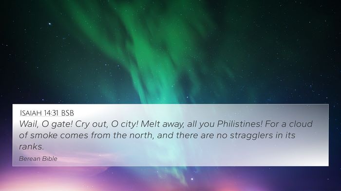 Isaiah 14:31 BSB Bible Verse Image