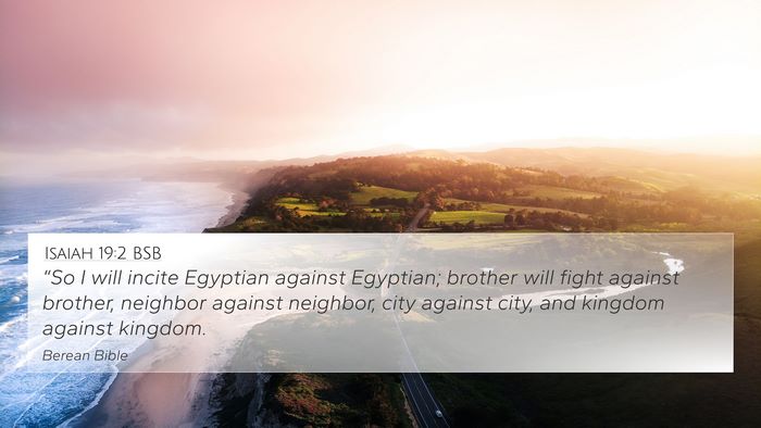 Isaiah 19:2 BSB Bible Verse Image