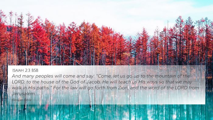 Isaiah 2:3 BSB Bible Verse Image