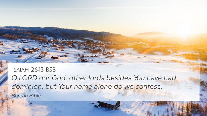 Isaiah 26:13 BSB Bible Verse Image