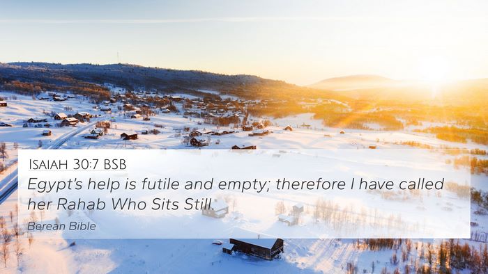 Isaiah 30:7 BSB Bible Verse Image