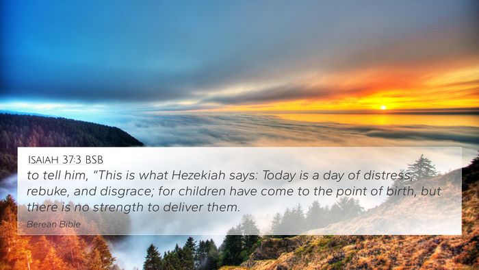 Isaiah 37:3 BSB Bible Verse Image