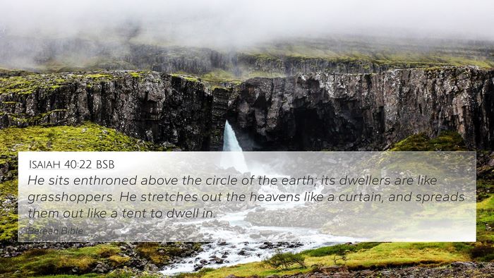 Isaiah 40:22 BSB Bible Verse Image