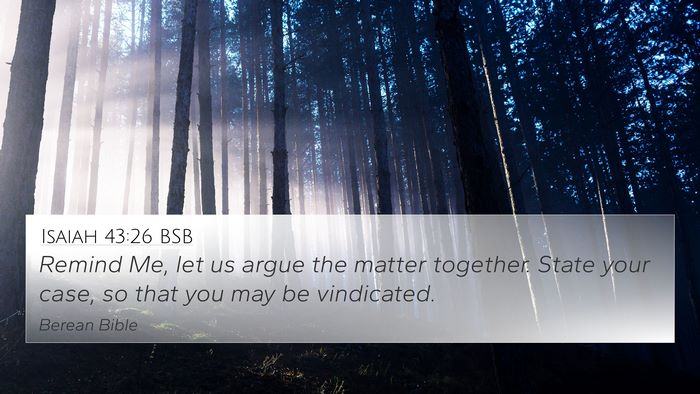 Isaiah 43:26 BSB Bible Verse Image