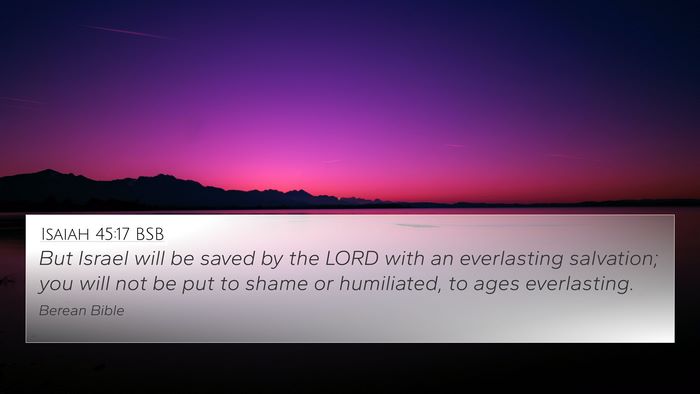 Isaiah 45:17 BSB Bible Verse Image