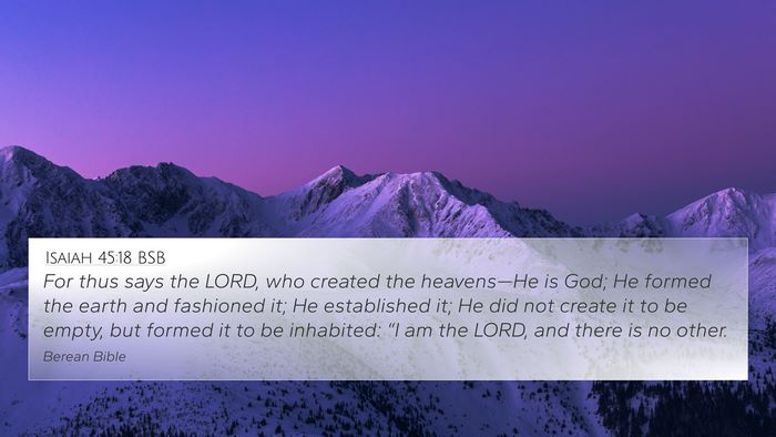 Isaiah 45:18 BSB Bible Verse Image