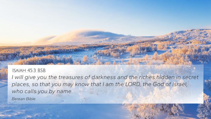 Isaiah 45:3 BSB Bible Verse Image