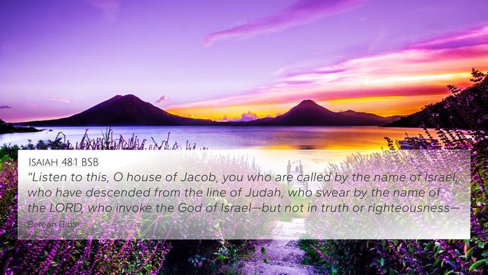 Isaiah 48:1 BSB Bible Verse Image