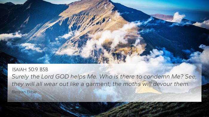 Isaiah 50:9 BSB Bible Verse Image
