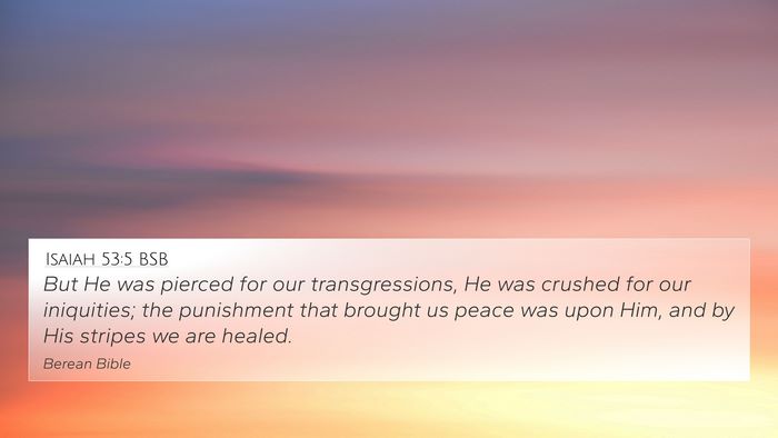 Isaiah 53:5 BSB Bible Verse Image