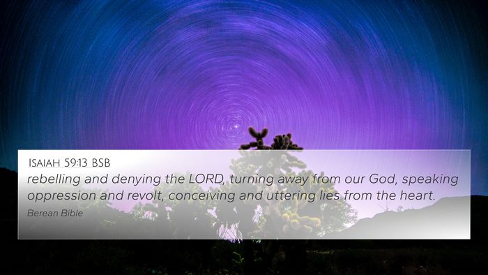 Isaiah 59:13 BSB Bible Verse Image