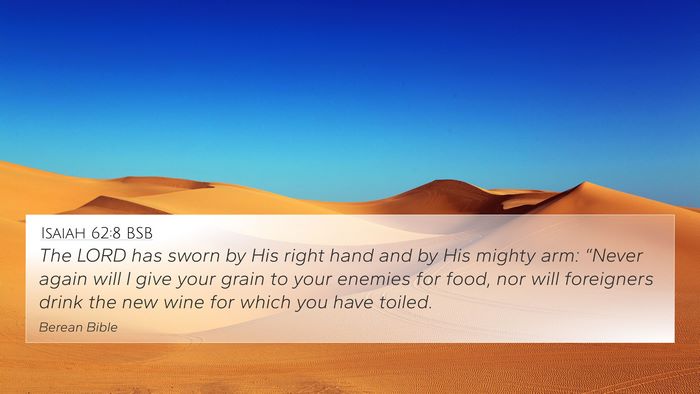 Isaiah 62:8 BSB Bible Verse Image