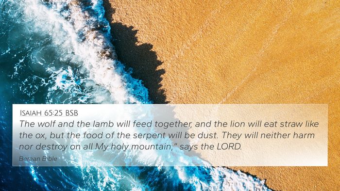 Isaiah 65:25 BSB Bible Verse Image