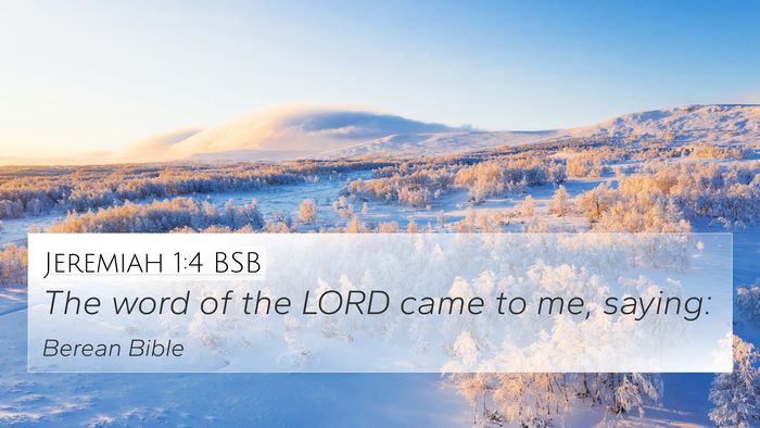 Jeremiah 1:4 BSB Bible Verse Image