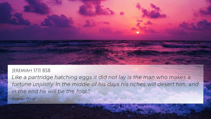 Jeremiah 17:11 BSB Bible Verse Image