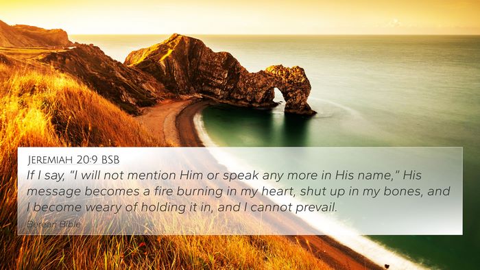 Jeremiah 20:9 BSB Bible Verse Image