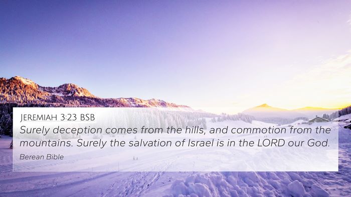 Jeremiah 3:23 BSB Bible Verse Image