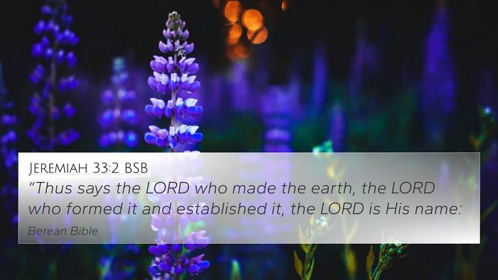 Jeremiah 33:2 BSB Bible Verse Image