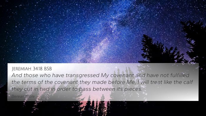 Jeremiah 34:18 BSB 4K Wallpaper - And those who have transgressed My covenant and - 4K Wallpaper Bible Verse