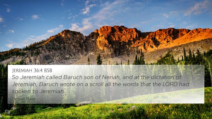 Jeremiah 36:4 BSB Bible Verse Image
