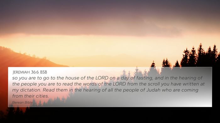 Jeremiah 36:6 BSB Bible Verse Image