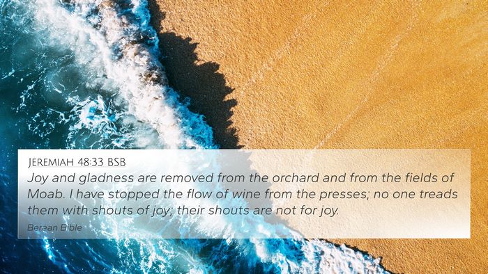Jeremiah 48:33 BSB Bible Verse Image