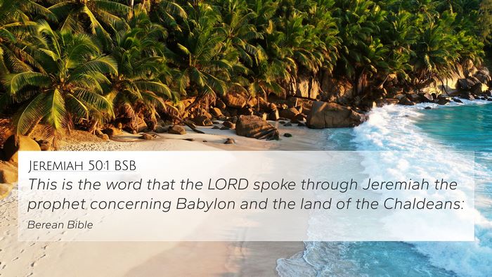 Jeremiah 50:1 BSB Bible Verse Image