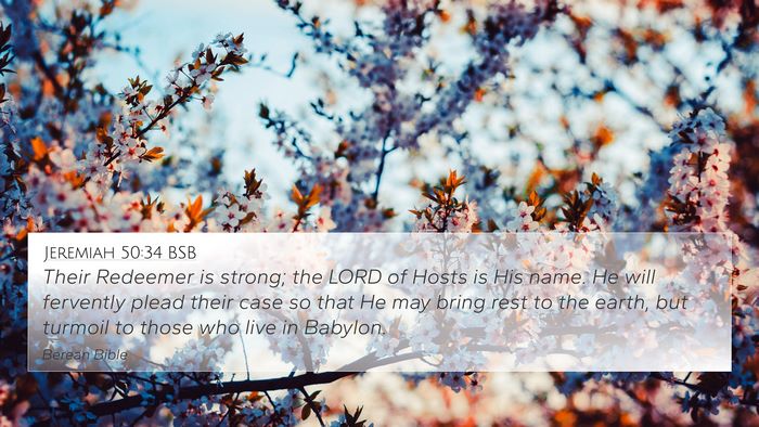 Jeremiah 50:34 BSB Bible Verse Image