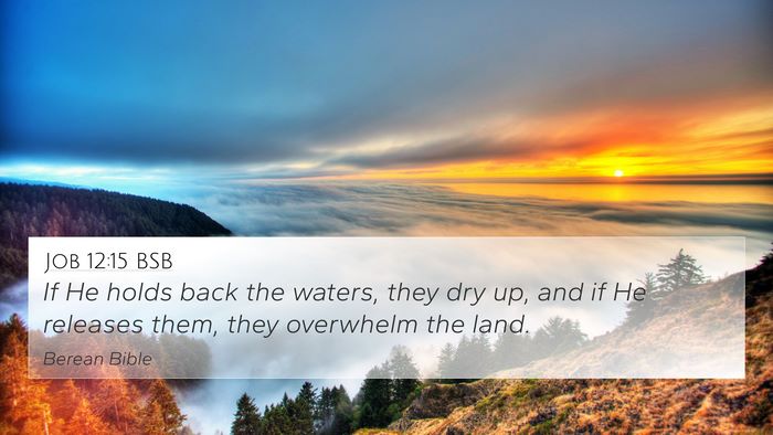 Job 12:15 BSB Bible Verse Image