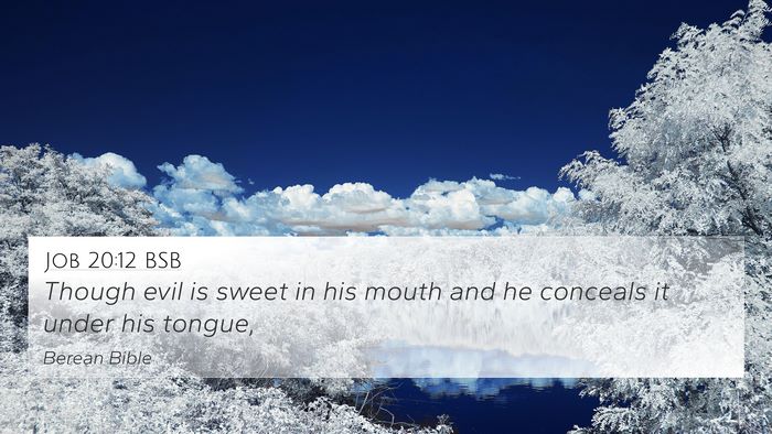 Job 20:12 BSB Bible Verse Image