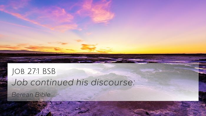Job 27:1 BSB Bible Verse Image