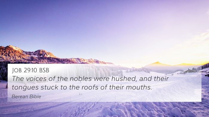 Job 29:10 BSB Bible Verse Image
