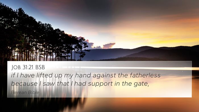 Job 31:21 BSB Bible Verse Image
