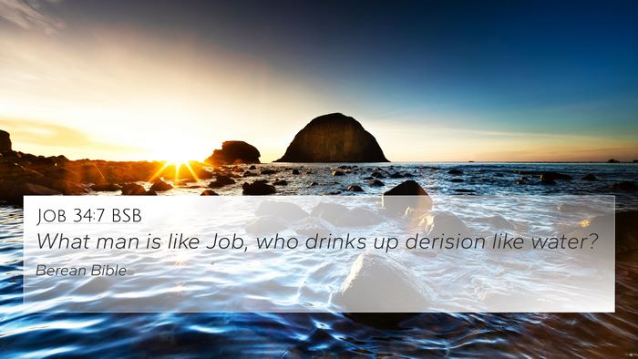 Job 34:7 BSB Bible Verse Image